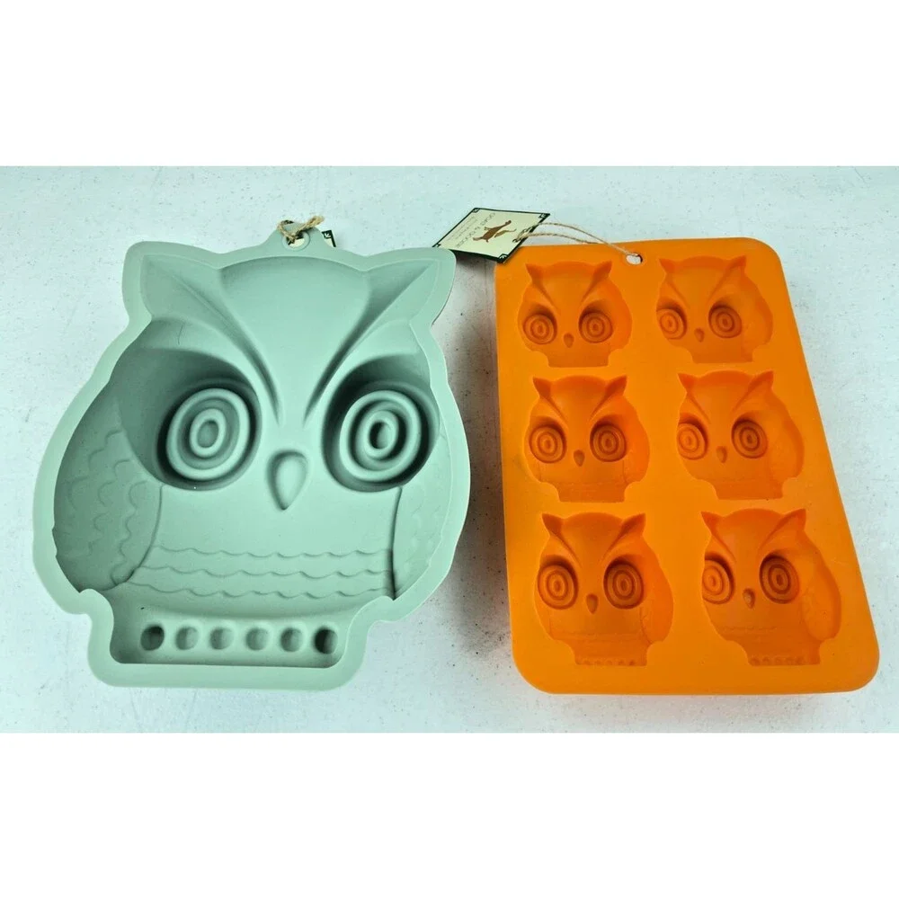 New - Non Stick Silicone Resin Mold - 3D  Hoot Owl  Baking Pans